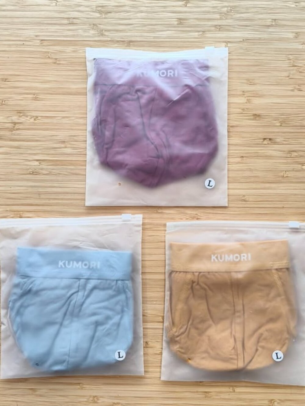 Kumori Men's Bamboo Briefs, Large (Yellow, Purple, & Blue)